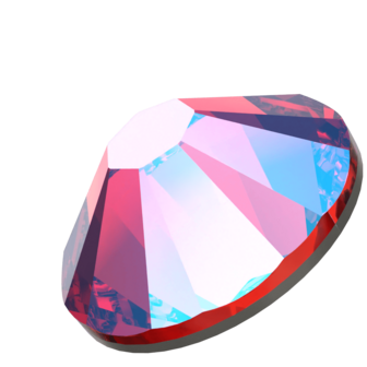 Light Siam Shimmer (227) SS6 - Swarovski Xilion Rose 2278 Hotfix Flatback per 144 stuks