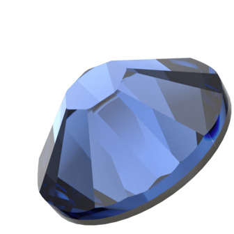 ReCreated&trade; Dark Sapphire (1404) SS10 - Swarovski Xilion Rose 2038 Hotfix Flatback per 144 stuks
