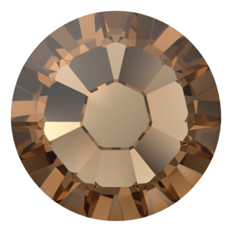 ReCreated&trade; Light Smoked Topaz (1402) SS6 - Swarovski Xilion Rose 2078 Hotfix Flatback per 144 stuks