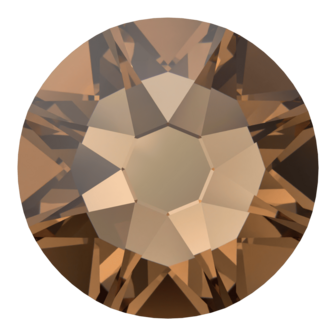 ReCreated&trade; Light Smoked Topaz (1402) SS12 - Swarovski Xirius Rose 2078 Hotfix Flatback per 144 stuks