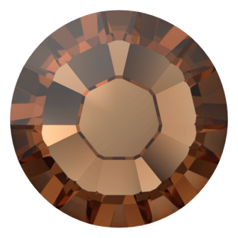 ReCreated&trade; Smoked Topaz (1403) SS8 - Swarovski Xilion Rose 2078 Hotfix Flatback per 144 stuks