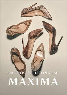Chocolate AB HF 10250 (SS10) - Preciosa hotfix steentjes Chaton Rose Maxima per 144 stuks (1 gross)