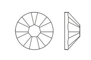 Light Sapphire SS 6 Superior Glamour kwaliteit Hotfix steentjes tekening