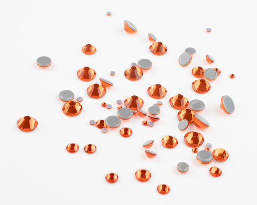 Orange (Hyacinth) SS 34 Superior Glamour Hotfix steentjes (per 36 stuks)