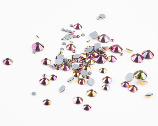 Rose Gold AB SS 34 Superior Glamour Hotfix steentjes (per 36 stuks)