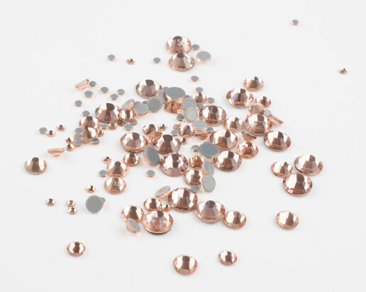 Light Peach (Champagne) SS 40 Superior Glamour Hotfix steentjes (per 36 stuks)