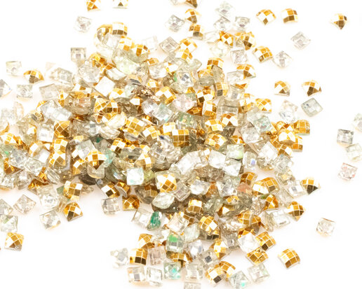 Diamond Painting - Losse vierkante steentjes kleur Goud (per 1000 stks)