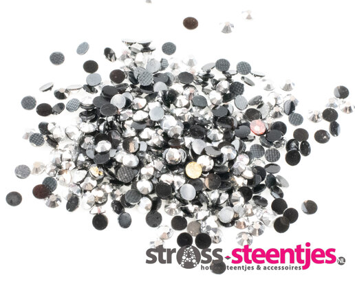 Diamond Painting - Losse ronde steentjes kleur Zilver (per 1000 stks) met logo