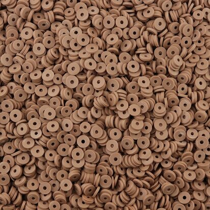 Katsuki polymeer disc kralen (6 mm) Chocolate ca. 1000 stuks