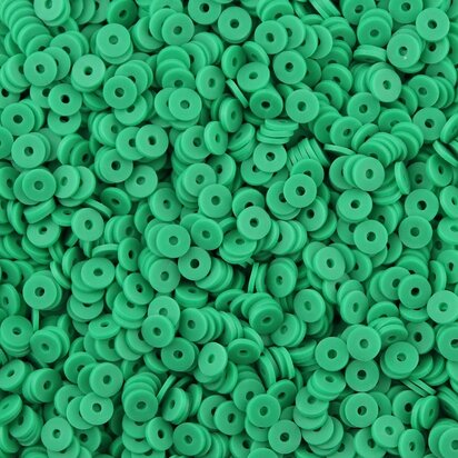 Katsuki polymeer disc kralen (6 mm) Forest Green ca. 1000 stuks