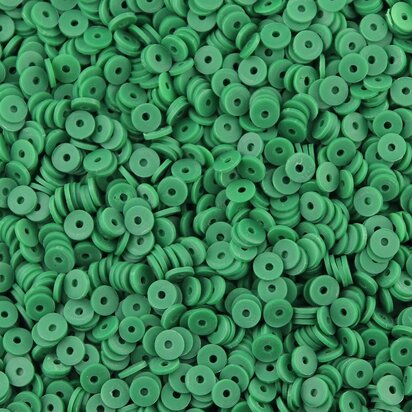 Katsuki polymeer disc kralen (6 mm) Deep Green ca. 1000 stuks