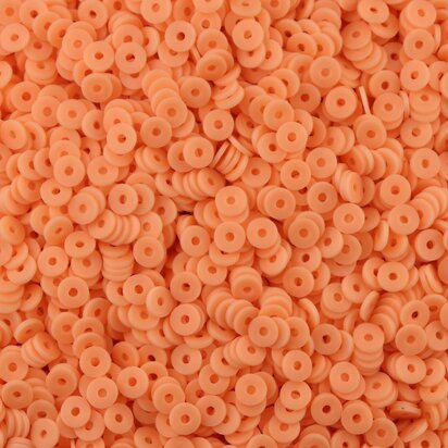 Katsuki polymeer disc kralen (6 mm) Light Orange ca. 1000 stuks