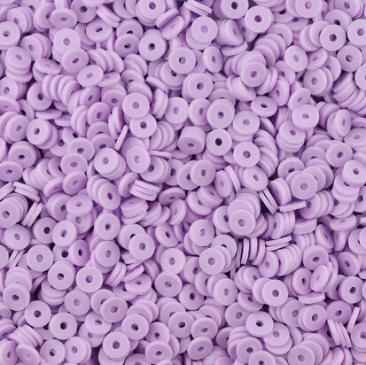 Katsuki polymeer disc kralen (6 mm) Pale Lavender ca. 1000 stuks