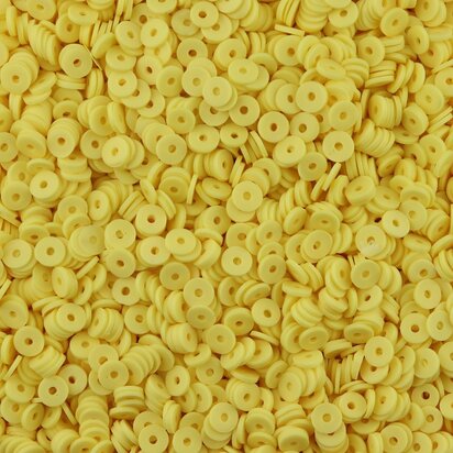 Katsuki polymeer disc kralen (6 mm) Pineapple Yellow ca. 1000 stuks