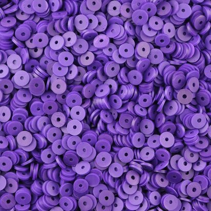 Katsuki polymeer disc kralen (6 mm) Purple Heart ca. 1000 stuks