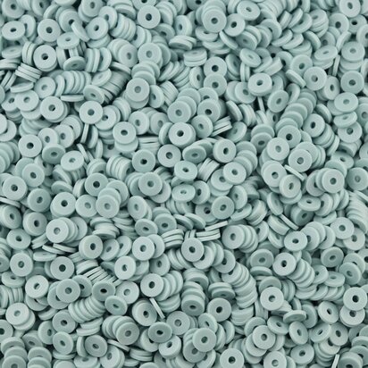 Katsuki polymeer disc kralen (6 mm) Sage Green ca. 1000 stuks
