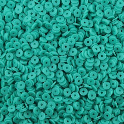 Katsuki polymeer disc kralen (6 mm) Sea Green ca. 1000 stuks