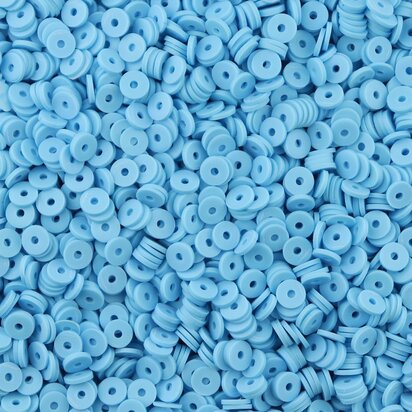 Katsuki polymeer disc kralen (6 mm) Sky Blue ca. 1000 stuks