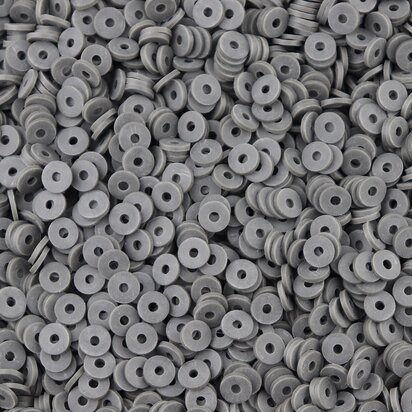 Katsuki polymeer disc kralen (6 mm) Stone Grey ca. 1000 stuks