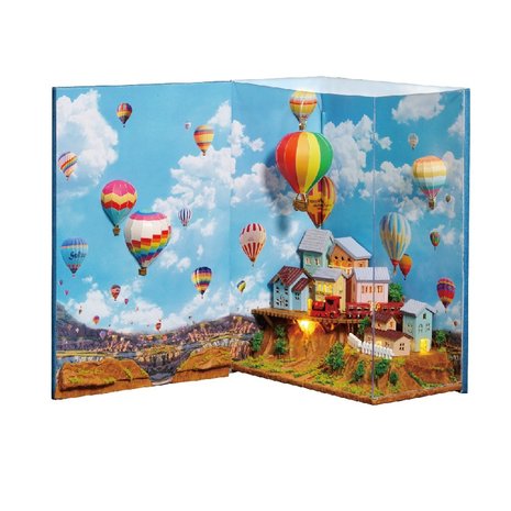 Book Nook - mini 3D wereld - Hot Air Balloon