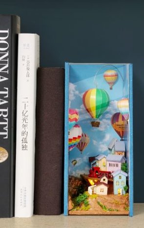 Book Nook - mini 3D wereld - Hot Air Balloon