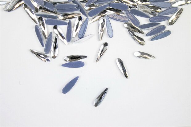 Druppel Smal 10 mm Crystal  Hotfix Rhinestones Superior kwaliteit  