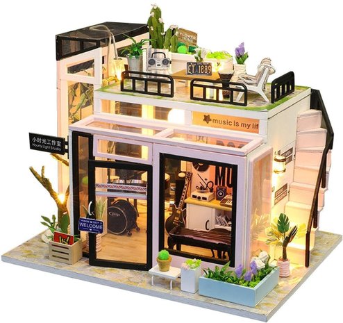 Mini Dollhouse - Muziekstudio - Houguang Studio