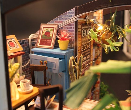 Mini Dollhouse - Shop - Coffee House binnen