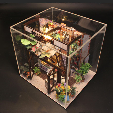 Mini Dollhouse - Shop - Coffee House met stofkap