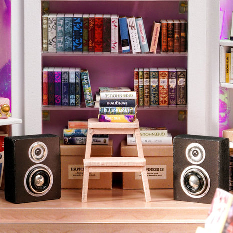 Mini Dollhouse - Shop - Book Café muziekhoek