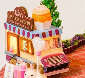 Mini Dollhouse - Together Around Globe - Happiness Ferris Wheel foodtruck