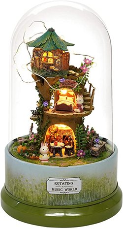 Mini Dollhouse - Draaiende muziekdoos - The Forest Whim