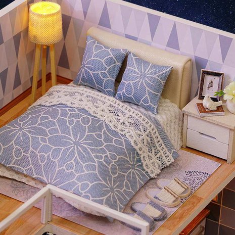 Mini Dollhouse - Appartement - Blue Times slaapkamer