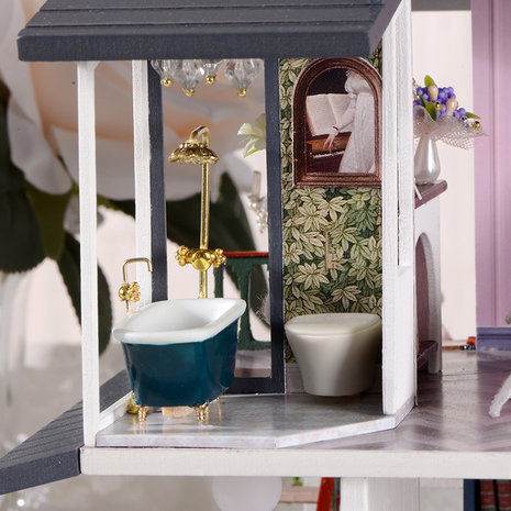 Mini Dollhouse - Villa - Monet Garden badkamer met ligbad