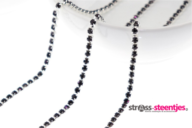 Strassketting 2.8 mm Amethyst Silver Cup 