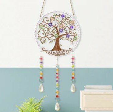 Diamond Painting Windgong (Wind Chimes) - Bloemenboom aan de muur