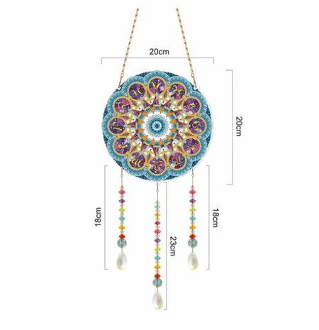 Diamond Painting Windgong (Wind Chimes) - Mandala afmetingen