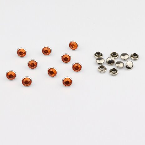 Studs met Strass (Acryl) - Sun 7 mm (SS29)