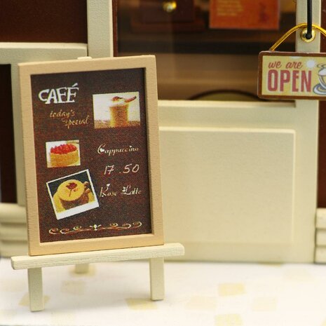 Mini Dollhouse - Coffee Shop - Dense Feeling Moment menubord