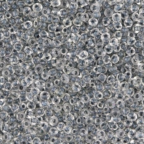 Rocailles kralen (2 mm) transparant met grijze kern ROC2027 zonder logo