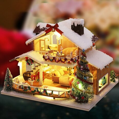 Mini Dollhouse - Villa - Ice and Snow Manor Christmas vooraanzicht