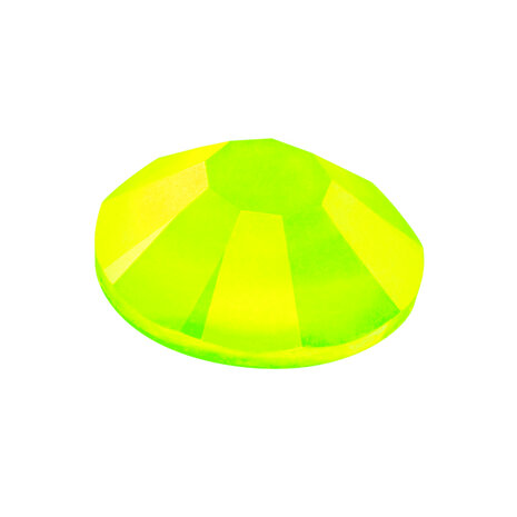 Crystal Neon Yellow DF 00030 (SS10) - Preciosa non-hotfix plakstenen Chaton Rose Maxima (Neon Glow in the Dark) - UV