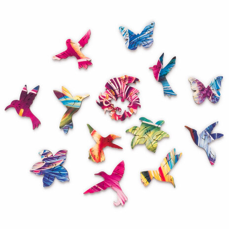 Puzzel Elusive Colibri / Ongrijpbare Colibri Small stukjes in vormen van dieren