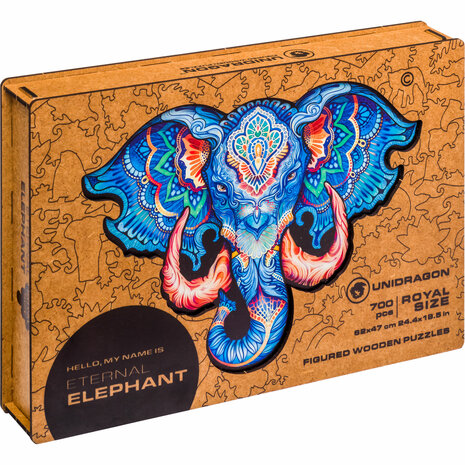 Puzzel Eternal Elephant / Eeuwige Olifant Royal Size met verpakkingsdoos
