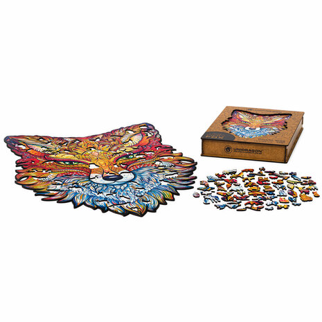 Puzzel Fiery Fox / Vurige Vos Royal Size gehele inhoud