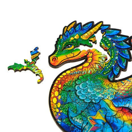Puzzel Guarding Dragon / Bewakingsdraak Small een dieren vorm stukje uit de puzzel