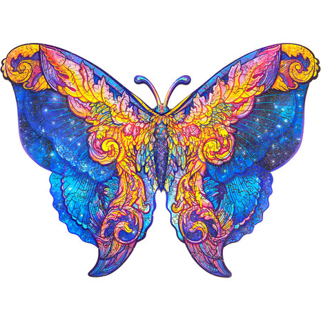 Puzzel Intergalaxy Butterfly / Intergalactische Vlinder Medium gehele foto