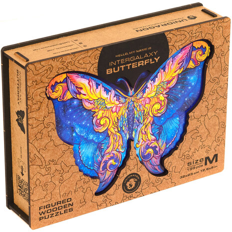 Puzzel Intergalaxy Butterfly / Intergalactische Vlinder Medium met verpakkingsdoos