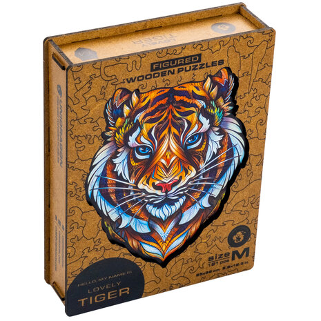 Puzzel Lovely Tiger / Mooie Tijger Medium met verpakkingsdoos