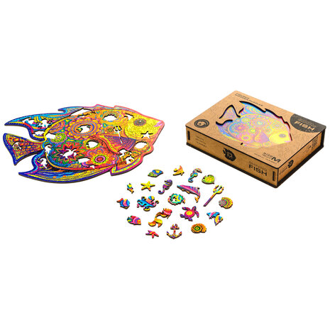 Puzzel Shining Fish / Glanzende Vis Medium gehele inhoud